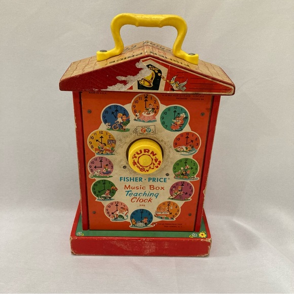 FisherPrice Toys Vintage Music Box Teaching Clock Poshmark